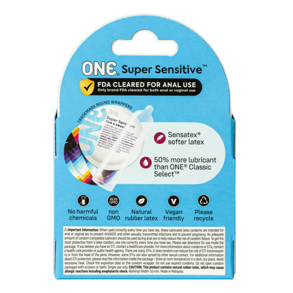 ONE Super Sensitive - ультратонкі з великою кількістю змазки, уп. 3 шт, MM0441 фото
