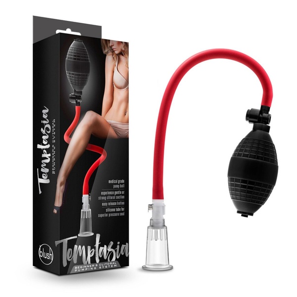 Вакуумна помпа для клітора Temptasia by Blush - Beginner's Clitoral Pumping System - Black SO8839 фото