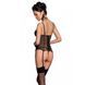 Корсет з підв'язками, стрінги Passion LOVELIA CORSET L/XL, black SO4765 фото 2