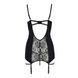 Сорочка приталена з пажами PAULINE CHEMISE black XXL/XXXL - Passion, трусики EL15803 фото 13
