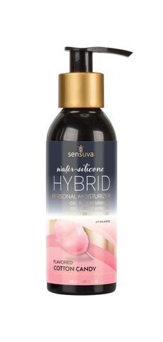 Змазка водно-силіконова Sensuva Hybrid Cotton Candy (125 мл) без цукру, можна для оральних пестощів SO3246 фото