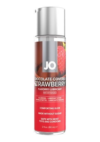 Змазка на водній основі JO Chocolate Covered Strawberry (60 мл), без цукру SO7024 фото