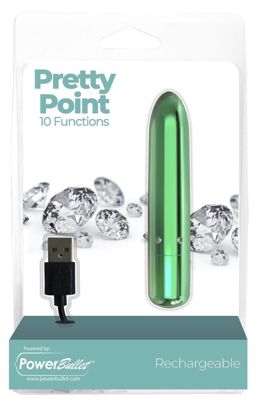 PowerBullet - Pretty Point Rechargeable Bullet Teal - Віброкуля TM0000385 фото