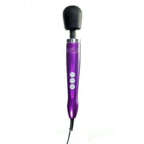 Вібромасажер DOXY Die Cast Purple, дуже потужний, живлення 220В, металевий корпус SO1425 фото