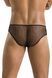 Чоловічі труси зі шнурівкою Passion 035 SLIP RICHARD S/M Black, екошкіра, сітка SO7577 фото 8