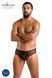 Чоловічі труси зі шнурівкою Passion 035 SLIP RICHARD S/M Black, екошкіра, сітка SO7577 фото 11