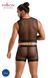 Комплект чоловічої білизни на шнурівці Passion 053 SET WILLIAM L/XL Black, жилет, боксери SO7627 фото 12