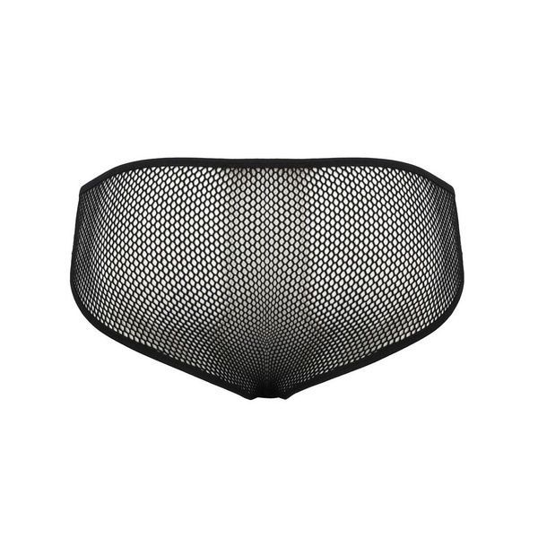 Чоловічі труси зі шнурівкою Passion 035 SLIP RICHARD S/M Black, екошкіра, сітка SO7577 фото