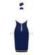 Еротичний костюм стюардеси Obsessive Stewardess uniform M/L, blue, сукня, пілотка, шарф, манжети SO7730 фото 11
