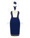 Еротичний костюм стюардеси Obsessive Stewardess uniform M/L, blue, сукня, пілотка, шарф, манжети SO7730 фото 10