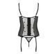 Корсет з підв'язками, стрінги Passion LOVELIA CORSET S/M, black SO4766 фото 11