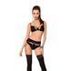 Комплект білизни Passion Exclusive TONYA SET XXL/XXXL, black, трусики, ліф, пояс для панчох PS24112 фото 6