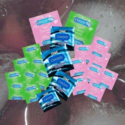 Набір Pasante Sensitive Feel &ndash; 9 шт., Pasante Delay Infinity &ndash; 9 шт., ONE Oasis 4,5 г &ndash; 4 шт. MM1614 фото
