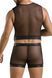 Комплект чоловічої білизни на шнурівці Passion 053 SET WILLIAM S/M Black, жилет, боксери SO7628 фото 8