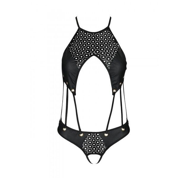 Боді з екошкіри з ремінцями та перфорацією Tamaris Body black S/M &mdash; Passion SO5794 фото