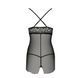 Прозора сорочка приталена Passion QUENTRIS CHEMISE S/M, black, трусики PS26605 фото 6
