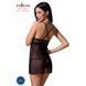 Прозора сорочка приталена Passion QUENTRIS CHEMISE S/M, black, трусики PS26605 фото 9