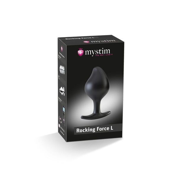 Силіконова анальна пробка Mystim Rocking Force L для електростимулятора, діаметр 4,7 см SO3806 фото