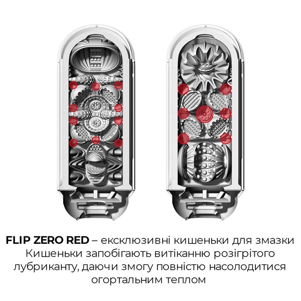 Tenga Flip Zero Red + Flip Warming Set - Мастурбатор із нагрівачем TM0000994 фото