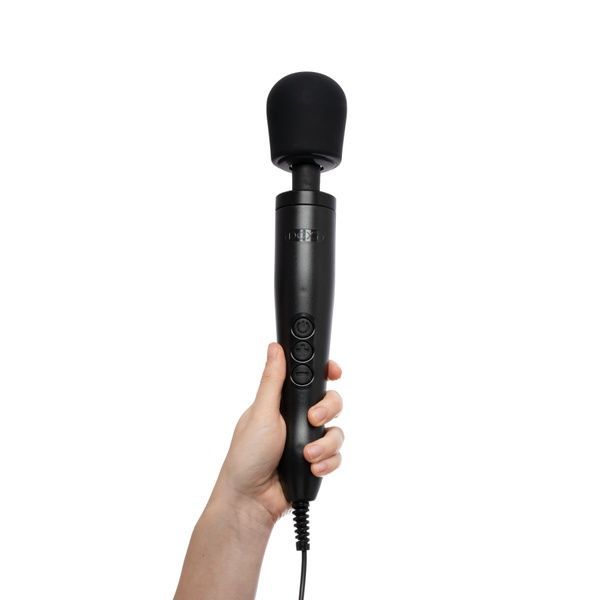 Вібромасажер DOXY Original Black, дуже потужний, живлення 220В, пульсівні вібрації SO1428 фото
