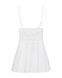 Сатиновий пеньюар з мереживом Obsessive 810-BAB-2 babydoll & thong L/XL, білий, пеньюар, танга SO7155 фото 14
