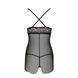 Прозора сорочка приталена Passion QUENTRIS CHEMISE XXL/XXXL, black, трусики PS26606 фото 6
