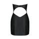 Мінісукня з екошкіри Passion CELINE CHEMISE 6XL/7XL, black, шнурівка, трусики в комплекті SO7062 фото 4