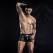 Чоловічі еротичні сітчасті труси з ременями, One Size Black SO3679 фото 7
