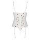 Корсет з підв'язками, стрінги Passion LOVELIA CORSET L/XL, white SO4768 фото 13