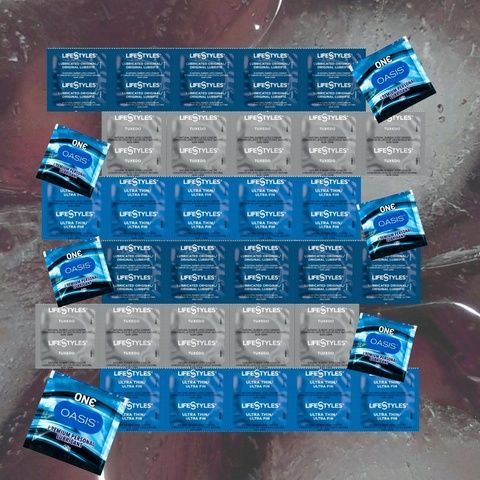 Набір з 36 (LifeStyles Ultra Lubricated &ndash; 10 шт., ONE Oasis 3 г &ndash; 6 шт., LifeStyles Ultra Thin &ndash; 10 шт., LifeStyles Tuxedo Black &ndash; 10 шт.) MM1946 фото