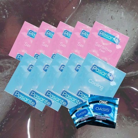 Набір Pasante Sensitive Feel &ndash; 5 шт., Pasante Cooling &ndash; 5 шт., ONE Oasis 4,5 г &ndash; 2 шт. MM1616 фото