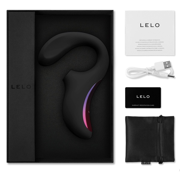 Вакуумний стимулятор з вібрацією LELO Enigma Black SO8070 фото