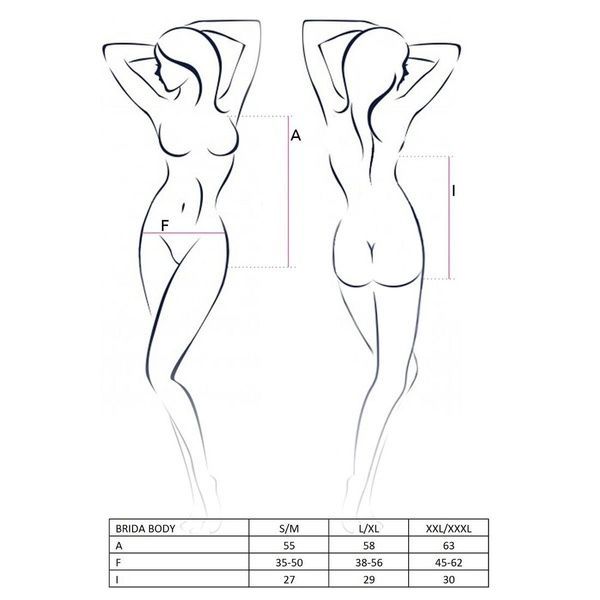 Боді BRIDA BODY red XXL/XXXL - Passion Exclusive PS22706 фото