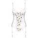 Корсет з підв'язками, стрінги Passion LOVELIA CORSET S/M, white SO4769 фото 12