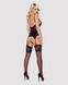 Сатиновий мереживний корсет Obsessive 810-COR-1 babydoll & thong L/XL, чорний, корсет, танга SO7157 фото 12