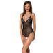 Боді з ажурним декором та відкритим кроком Passion URSULA BODY S/M, black SO5830 фото 1