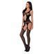 Бодістокінг Passion BS057 black, комбінезон, імітація панчох і пояса PBS057B фото 11