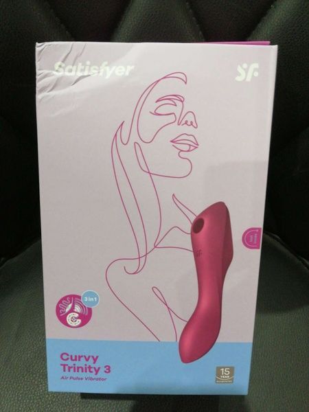Вакуумний стимулятор із вібрацією Satisfyer Curvy Trinity 3 Red (м`ята упаковка) SO6117-R фото