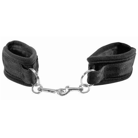 Наручники Sex and Mischief - Beginners Handcuffs Black тканевые SO2150 фото