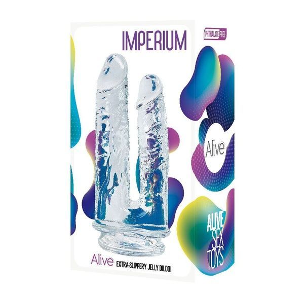 Прозорий фалоімітатор Alive Imperium Jelly Dildo (м`ята упаковка) SO6024-R фото