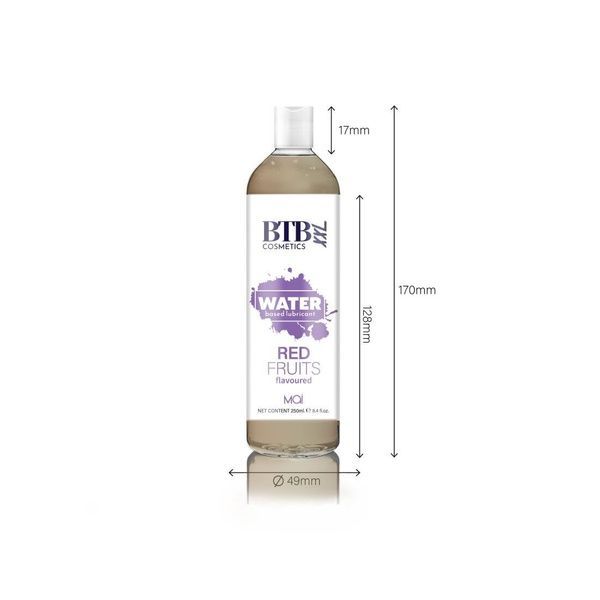 Змазка на водній основі BTB FLAVORED RED FRUITS з ароматом червоних фруктів (250 мл) SO6568 фото