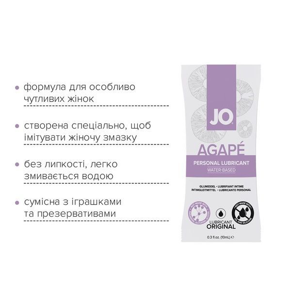 Набір лубрикантів Foil Display Box &ndash; JO Agape Lubricant &ndash; 12 &times; 10ml SO6766 фото