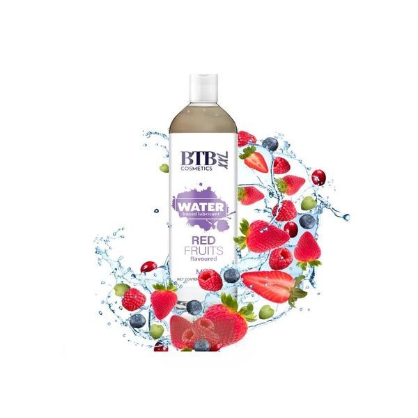 Змазка на водній основі BTB FLAVORED RED FRUITS з ароматом червоних фруктів (250 мл) SO6568 фото