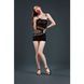 Мінісукня на одне плече Moonlight Model 12 XS-L Black, вертикальна бахрома SO6345 фото 5