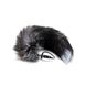 Металева анальна пробка Лисячий хвіст Alive Black And White Fox Tail L, діаметр 3,9 см SO6323 фото 6
