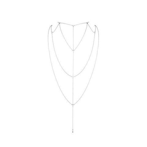 Ланцюжок для спини Bijoux Indiscrets Magnifique Back and Cleavage Chain - Silver, прикраса для тіла SO2655 фото