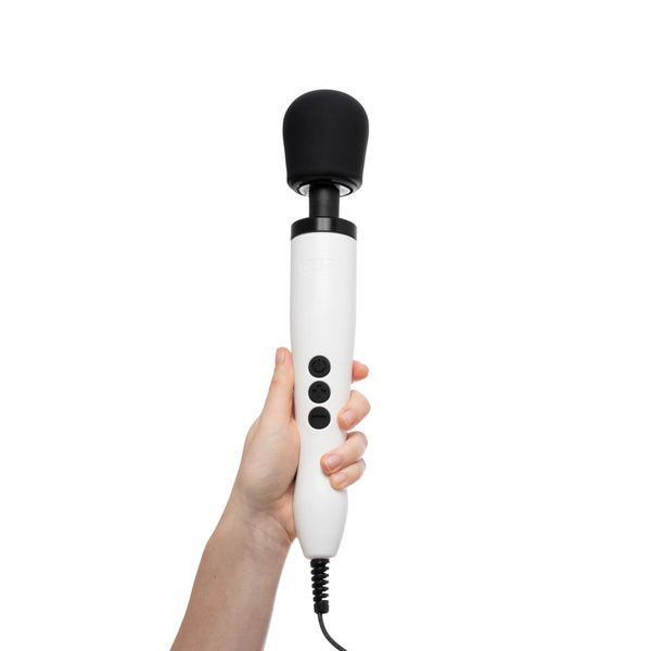 Вібромасажер DOXY Original White, дуже потужний, живлення 220В, пульсівні вібрації SO1431 фото