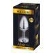 Металева анальна пробка з кристалом Alive Mini Metal Butt Plug White M SO6003 фото 4