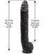 Фалоімітатор Doc Johnson Dick Rambone Cock Black (в ПЕ пакеті!), діаметр 6 см, довжина 42 см, ПВХ SO4555 фото 14