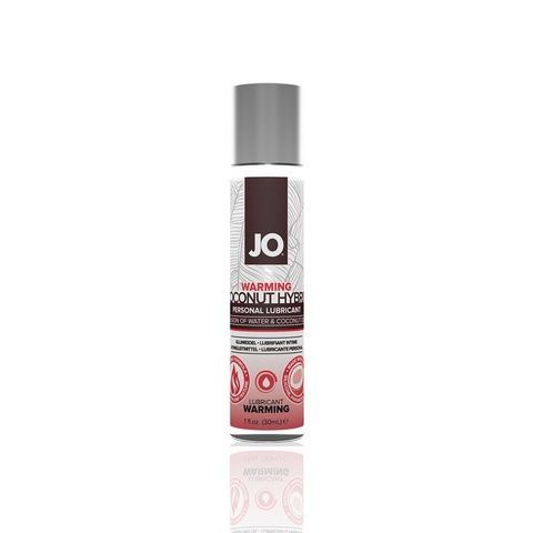 Розігрівальна змазка-крем з кокосовою олією JO Coconut Hybrid WARMING (30 мл) біла SO1485 фото